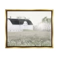 thumbnail image 1 of Stupell Industries Peaceful White Barn Countryside Meadow Blooming Buds Graphic Art Metallic Gold Floating Framed Canvas Print Wall Art, Design by Lori Deiter, 1 of 5
