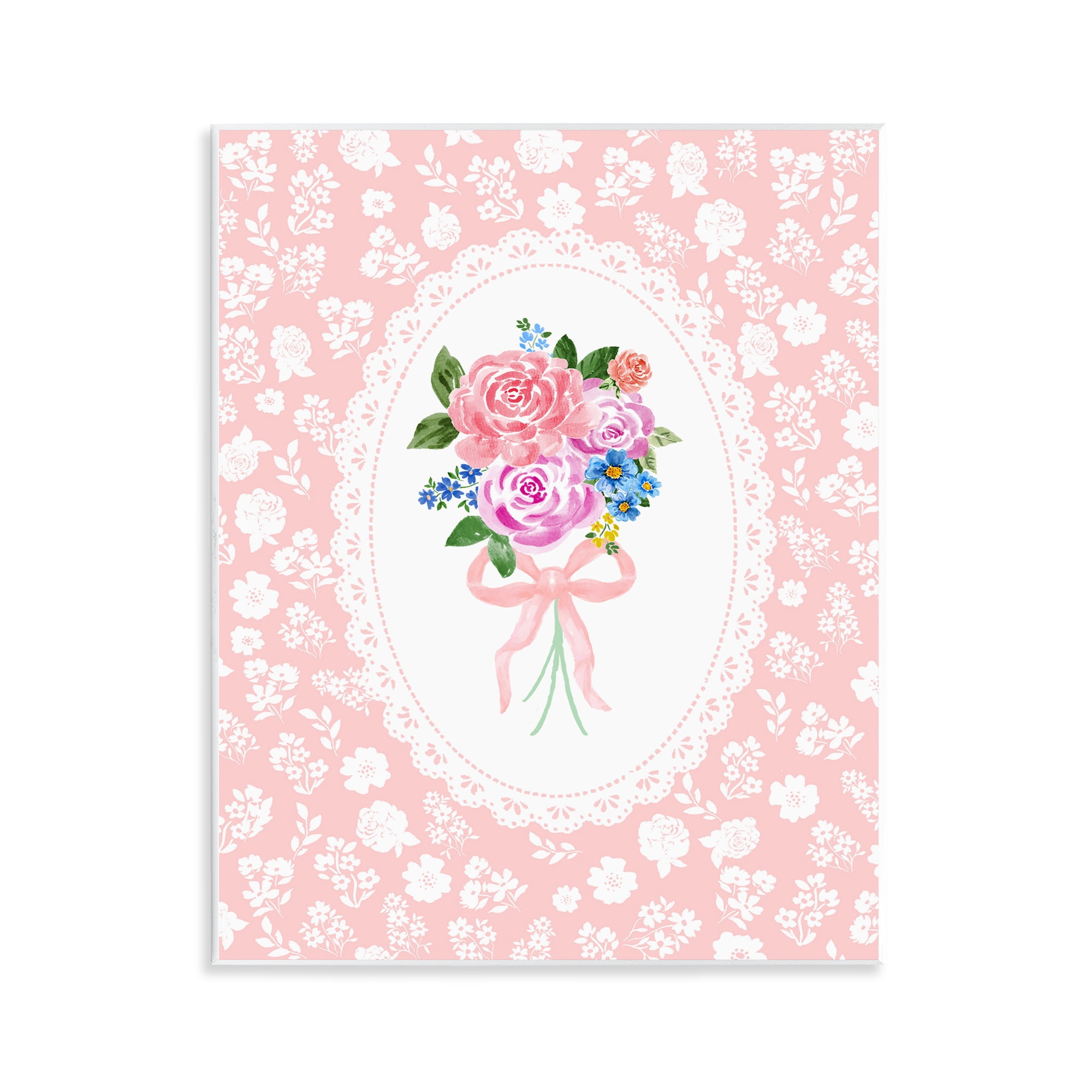 Stupell Industries Peach Feminine Bouquet Wall Plaque Art, design by Corinne Haig
