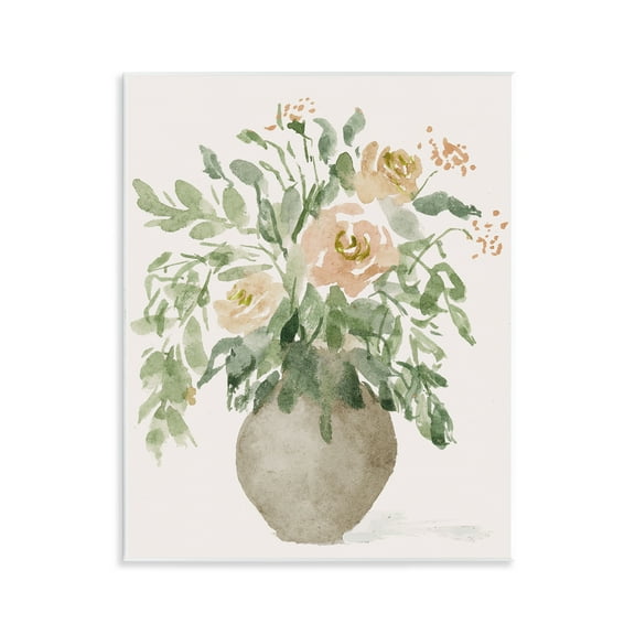 Stupell Industries Peach Roses Bouquet Plants & Flowers Painting Unframed Art Print Wall Art, 11 x 14