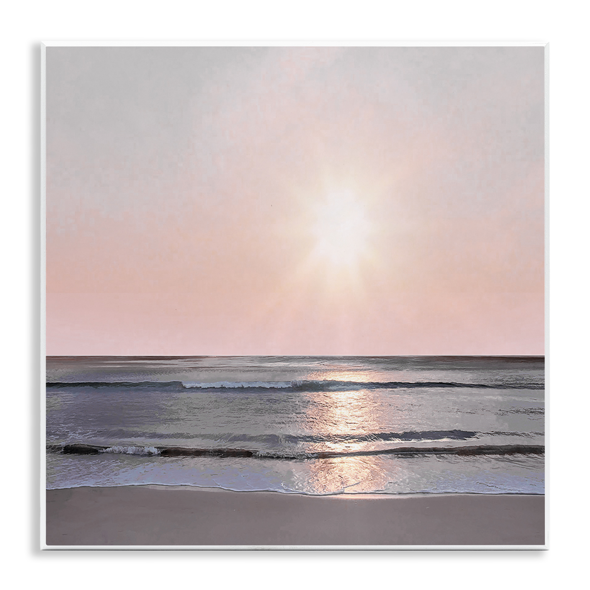 Stupell Industries Peach Sunrise over Beach Nautical & Beach ...