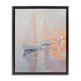 thumbnail image 1 of Stupell Industries Tropical Peach Sunset Sailboats on Sea Black Floating Frame Canvas Art, 17 x 21, by Creative Studio, 1 of 8