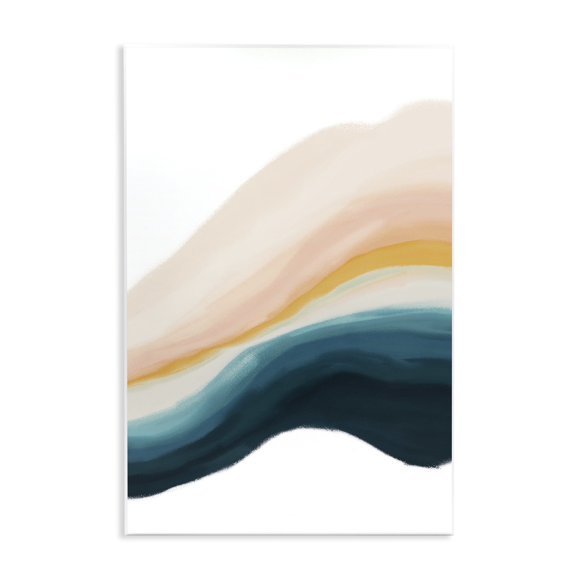 Stupell Industries Peach Swirl Abstraction Abstract Painting Unframed Art Print Wall Art, 10 x 15