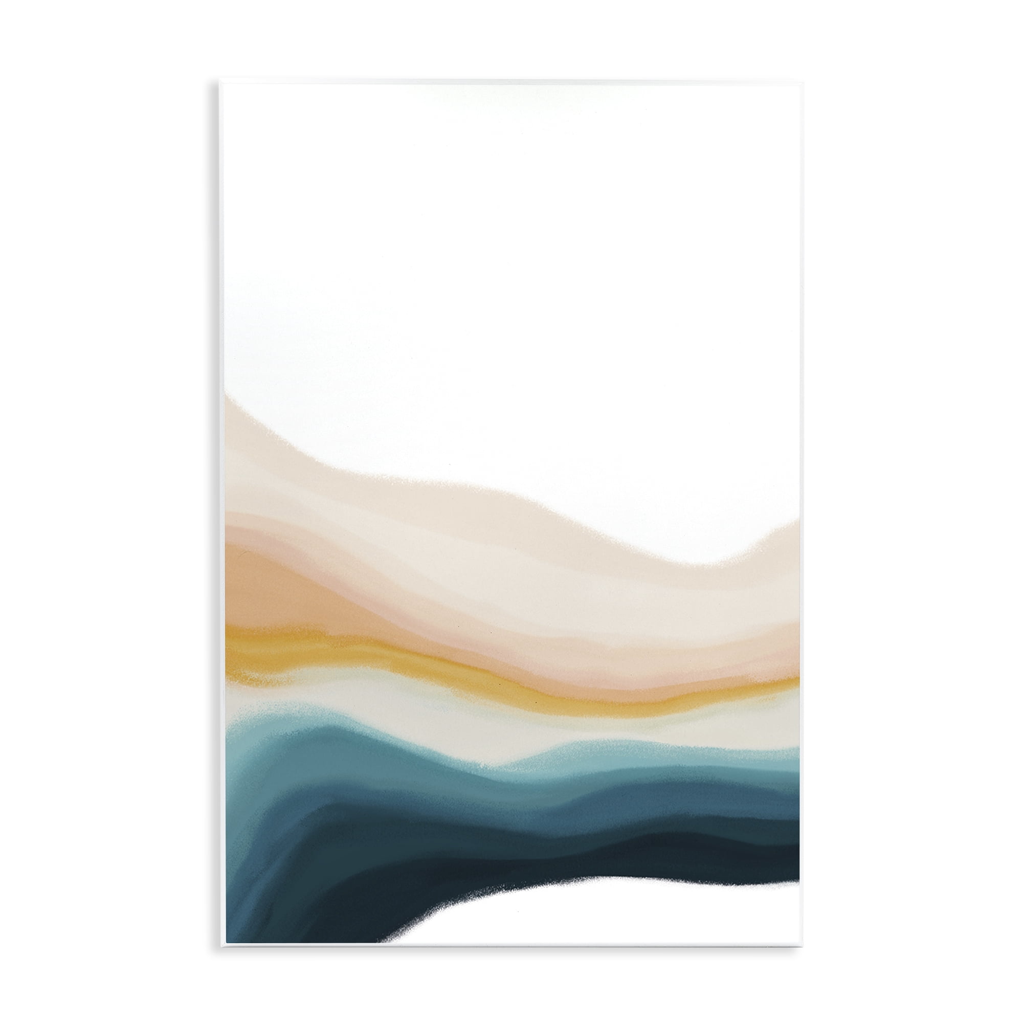 Stupell Industries Peach Swirl Landscape Abstract Painting Unframed Art Print Wall Art, 13 x 19