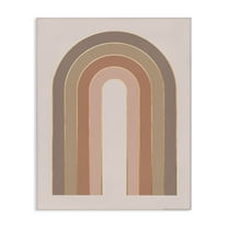 Stupell Industries Peachy Boho Rainbow Abstract Painting Wrapped Canvas Art Print Wall Art, 16 x 20