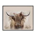 thumbnail image 1 of Stupell Industries Peachy Pastel Cattle Animals Painting Black Framed Art Print Wall Art, 30 x 24, 1 of 2