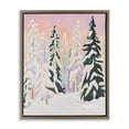 thumbnail image 1 of Stupell Industries Contemporary Peachy Pastel Winter Forest Brown Floating Frame Canvas Art, 17 x 21, by The Prints Vibe, 1 of 8