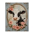 thumbnail image 1 of Stupell Industries French Country Peachy Peonies Cow Portrait Canvas Art, 24 x 30, by Petals Prints Design, 1 of 7
