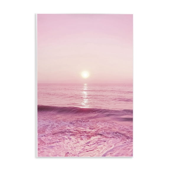 Stupell Industries Peachy Pink Sunset Landscape & Nature Photography Unframed Art Print Wall Art, 10 x 15