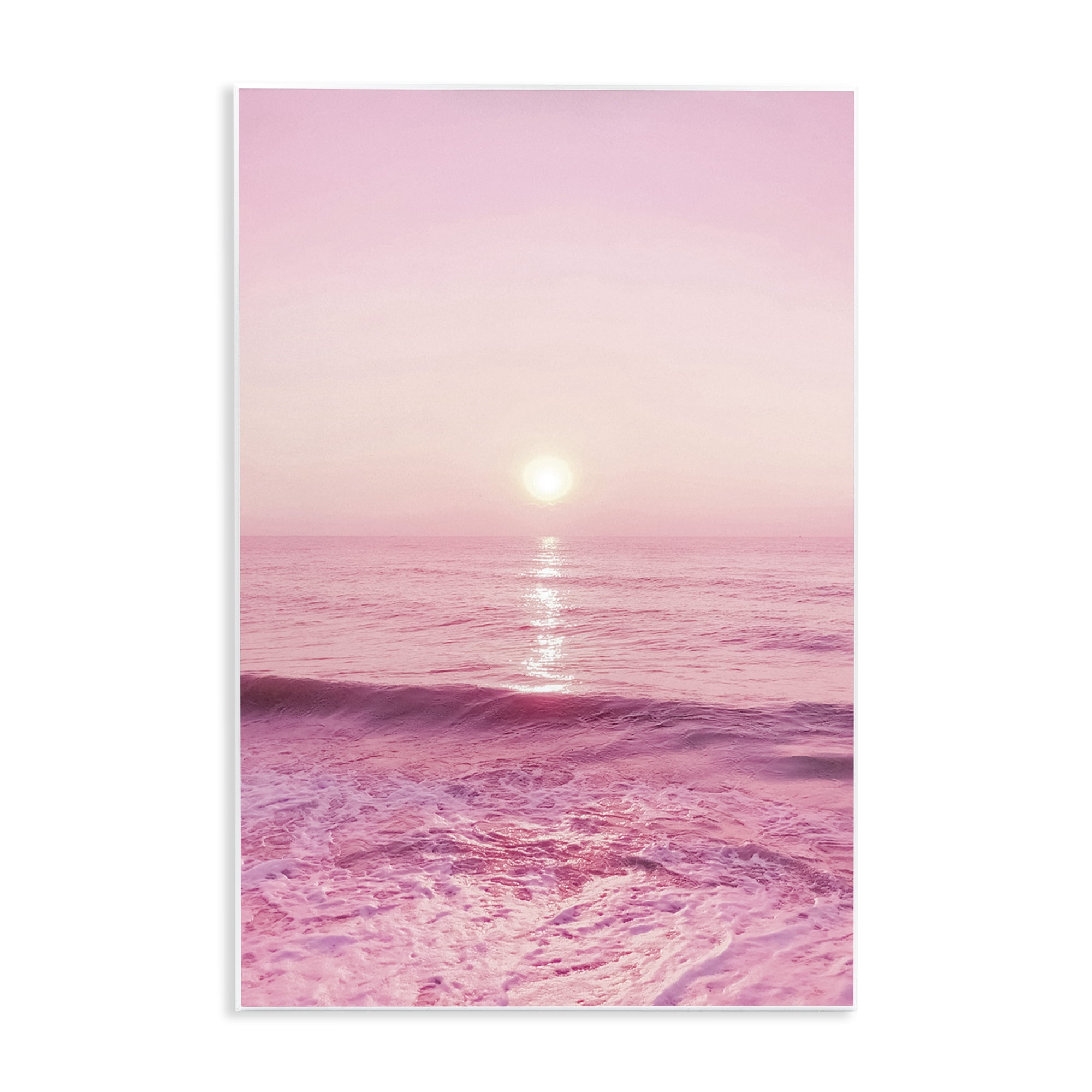 Stupell Industries Peachy Pink Sunset Landscape & Nature Photography Unframed Art Print Wall Art, 13 x 19