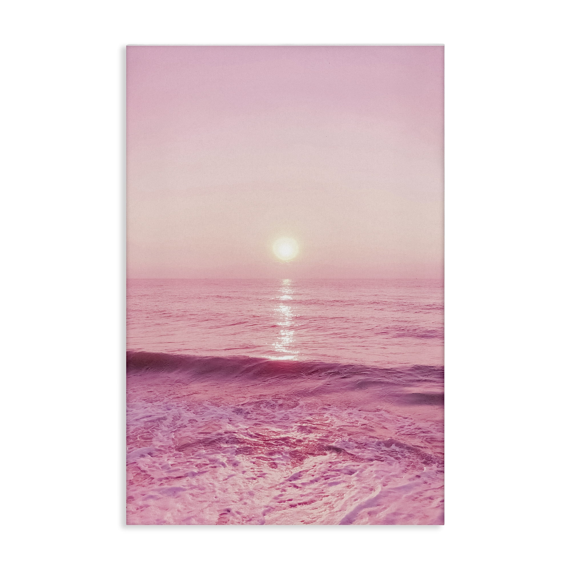 Stupell Industries Peachy Pink Sunset Landscape & Nature Photography Wrapped Canvas Art Print Wall Art, 30 x 45