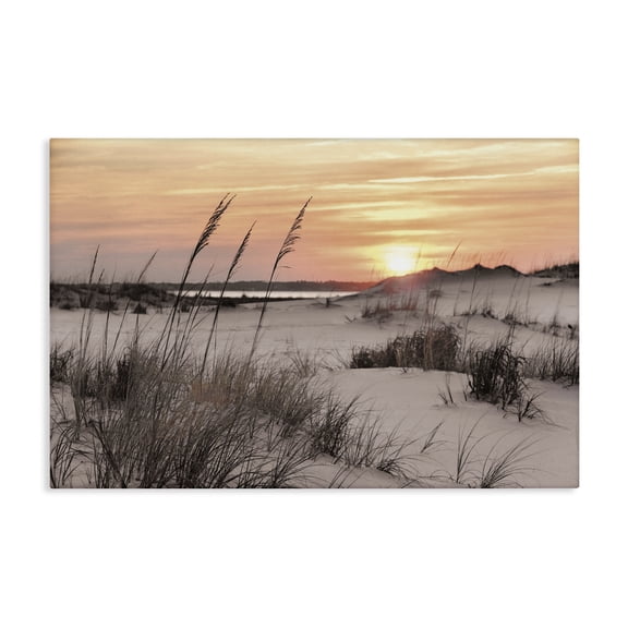 Stupell Industries Peachy Seashore Sunset Canvas Wall Art design by Mike Jones, 24 x 36