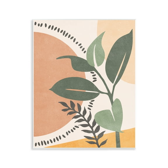 Stupell Industries Peachy Tropical Boho Landscape & Nature Painting Unframed Art Print Wall Art, 11 x 14