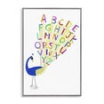 thumbnail image 1 of Stupell Industries Peacock Alphabet Feathers Animals & Insects Painting Gray Framed Art Print Wall Art, 12 x 18, 1 of 10