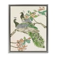 thumbnail image 1 of Stupell Industries Cottage Peacock Perched on Branch Gray Floating Frame Canvas Art, 17 x 21, by Melissa Wang, 1 of 8