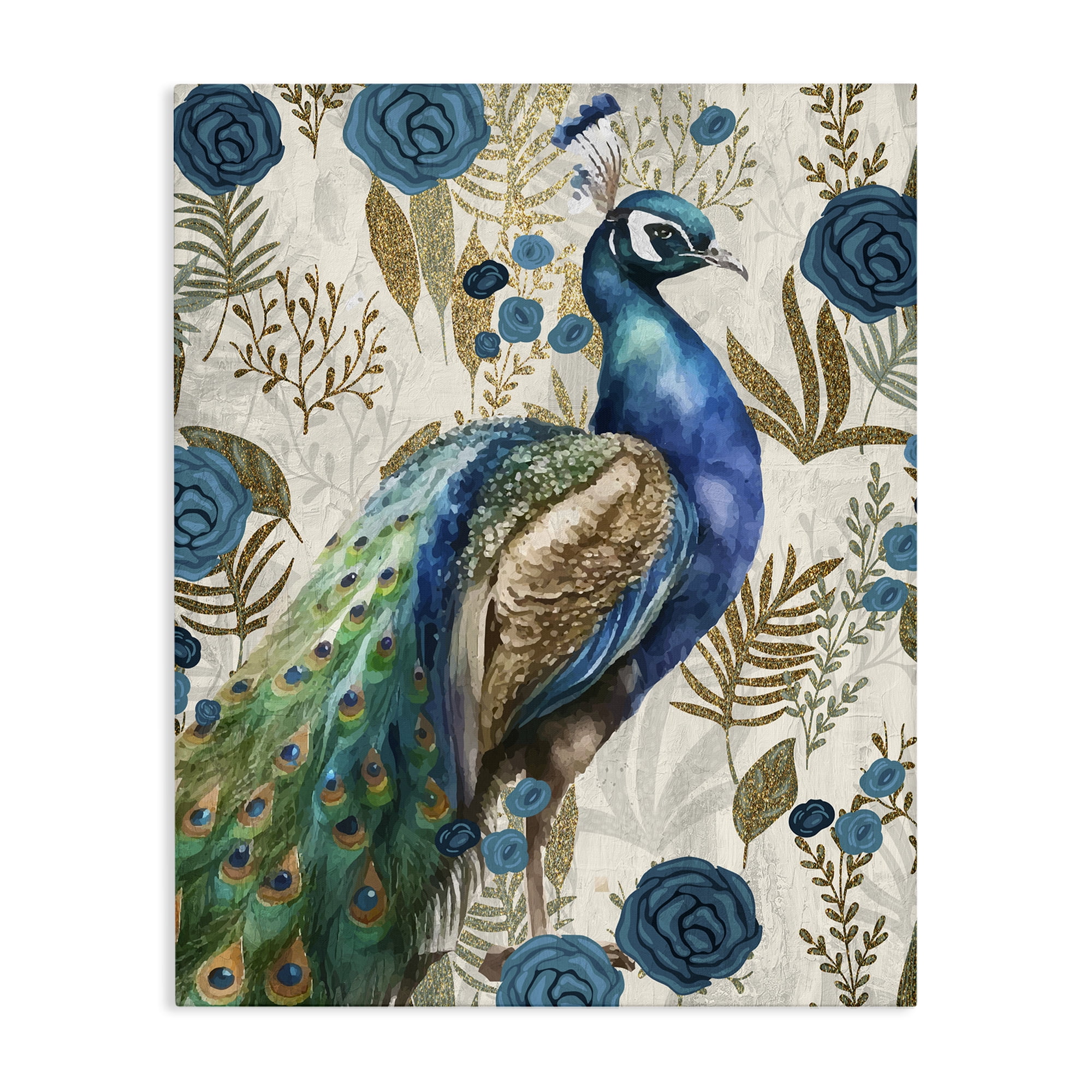 Stupell Industries Peacock Pride Botanicals Canvas Wall Art, design by Kim Allen