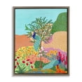 thumbnail image 1 of Stupell Industries Eclectic Peacocks in Dotted Meadow Brown Floating Frame Canvas Art, 17 x 21, by Nabeela Rumi, 1 of 8