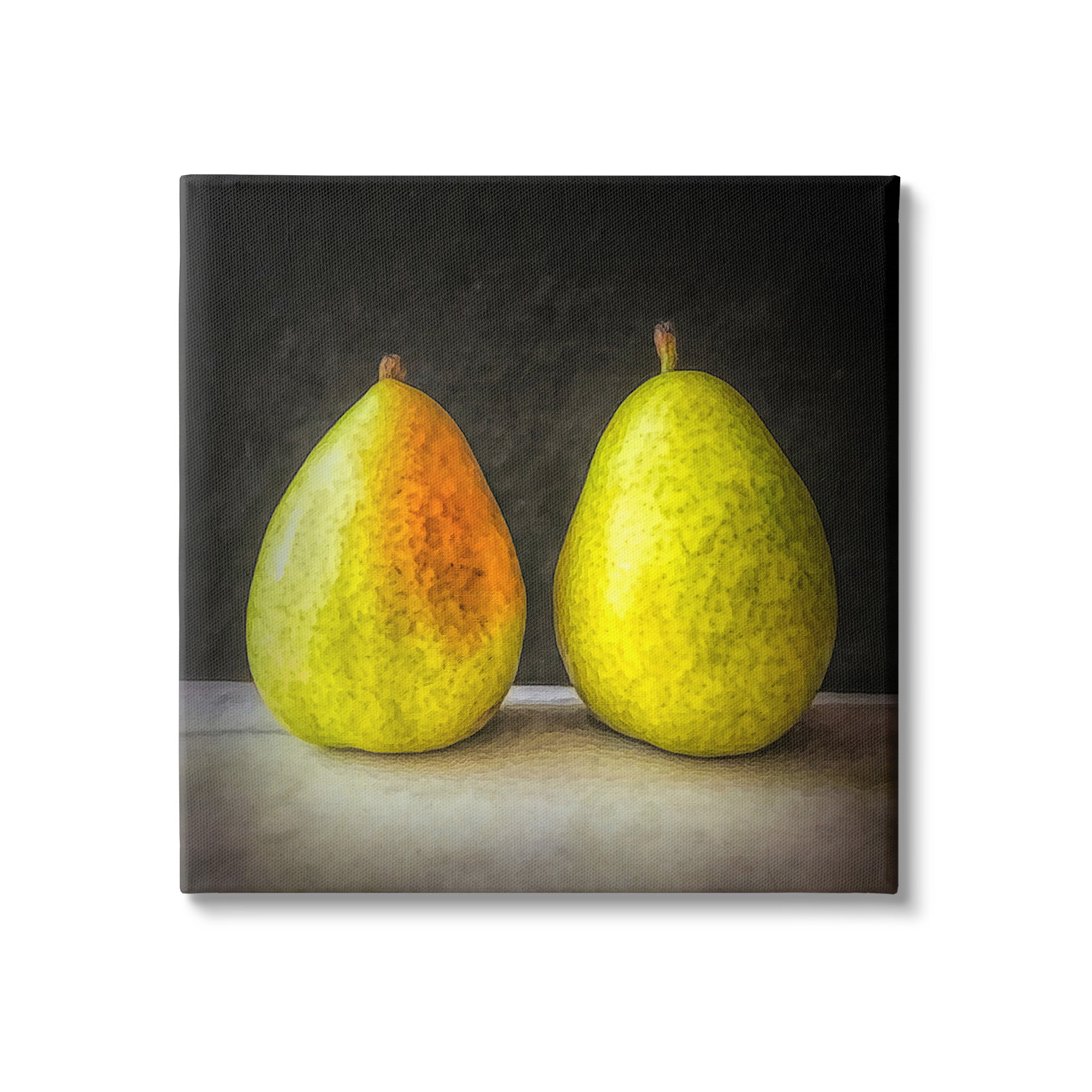 Stupell Industries Pear Duo Still Life Food & Beverage Painting Gallery Wrapped Canvas Art Print Wall Art, 36 x 36