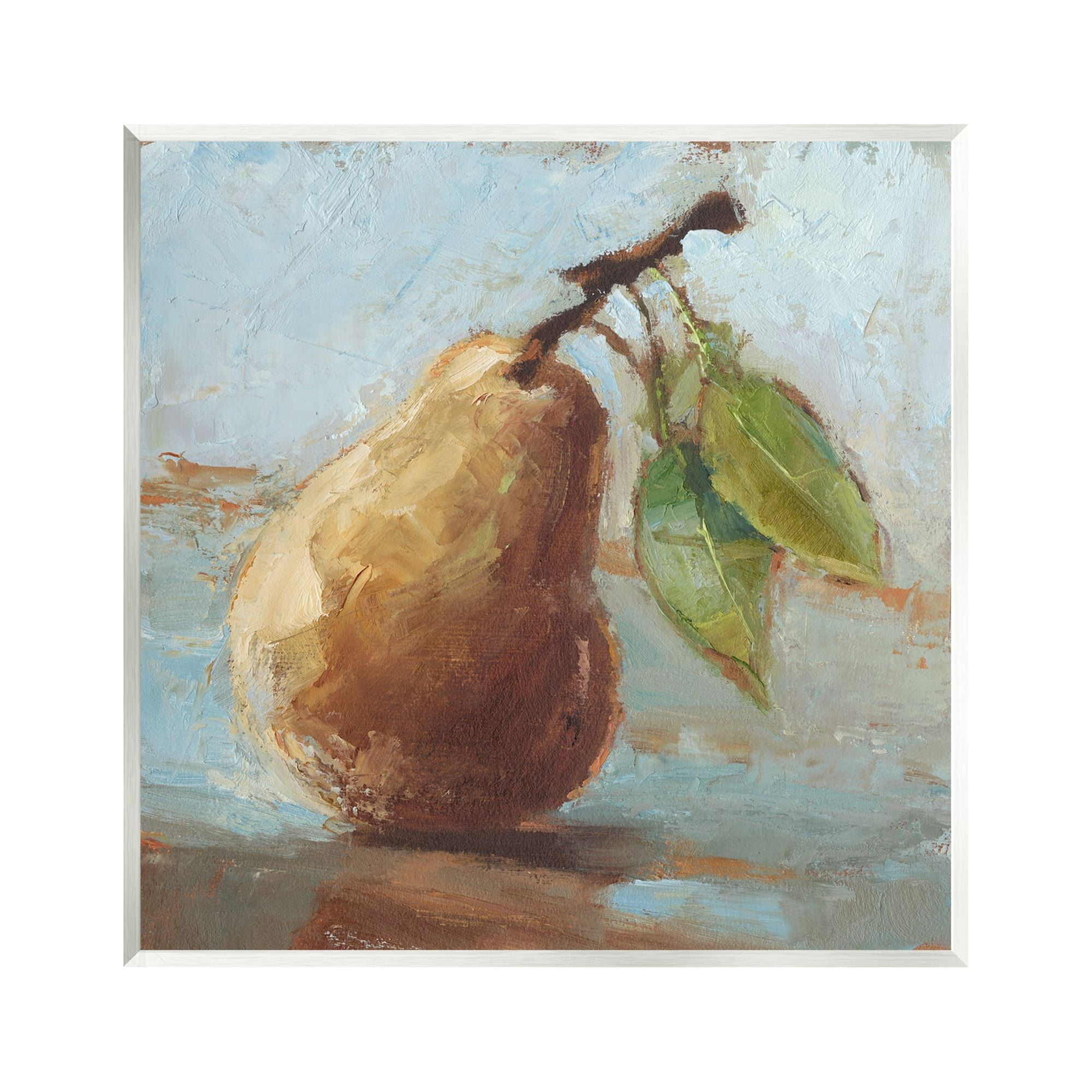 Rustic Square Pear Fruit Kitchen Wall Plaque