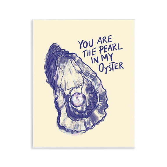 Stupell Industries Pearl In My Oyster Quotes and Sayings Painting Unframed Art Print Wall Art, 11 x 14