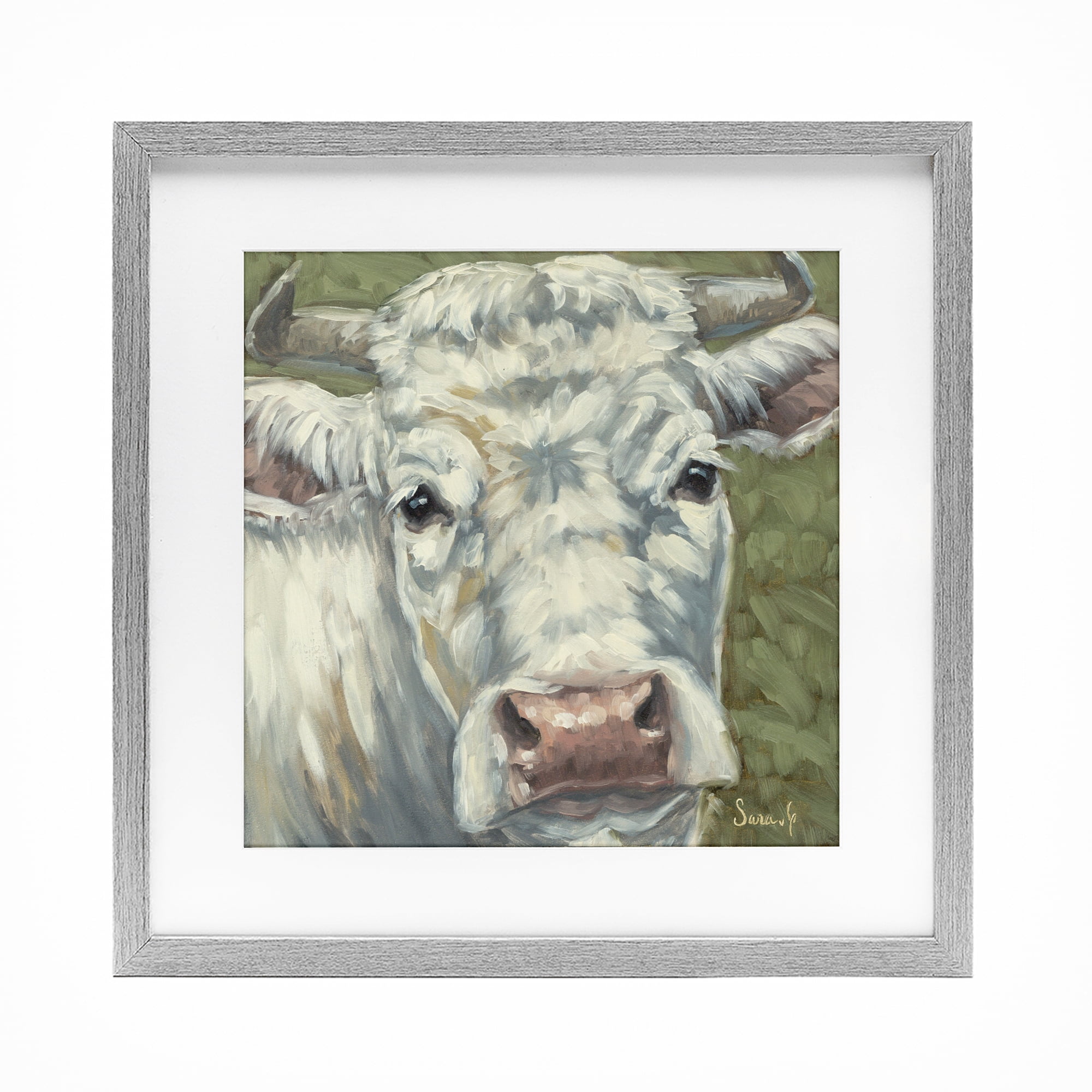 Stupell Industries Pearl Of The Pasture Gray Framed Print Under Glass, design by Sara G. Designs