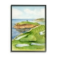 thumbnail image 1 of Stupell Industries Pebble Beach Cliffside Golf Course Soft Watercolor Black Framed, 11 x 14, Design by Melissa Hyatt LLC, 1 of 4
