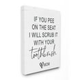 thumbnail image 1 of Stupell Industries Pee On Seat Funny Word Bathroom Black And White Design Canvas Wall Art by Lettered and Lined, 1 of 6
