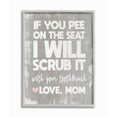 thumbnail image 1 of Stupell Industries Pee On Seat Funny Word Bathroom Wood Textured Grey Design Gray Farmhouse Rustic Framed Giclee Texturized Art by Daphne Polselli, 1 of 1