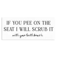 thumbnail image 1 of Stupell Industries Cottage Pee On The Seat Humor Canvas Art, 48 x 20, by Lettered and Lined, 1 of 8