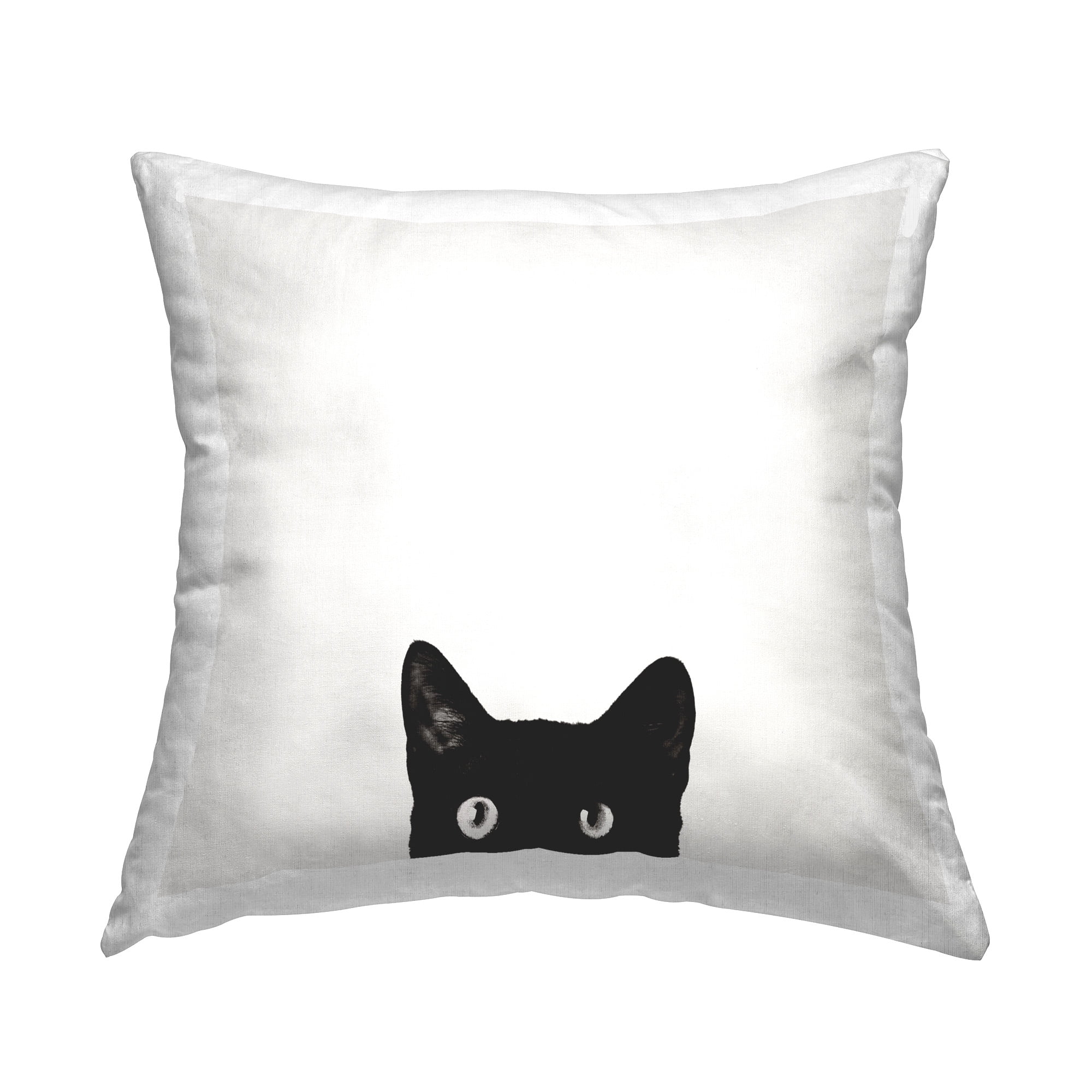 Stupell Industries Peeking Cat Eyes Decorative Printed Throw Pillow Design by Jon Bertelli