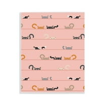 Stupell Industries Peeking Cats on Pink Animals Painting Unframed Art Print Wall Art, 11 x 14