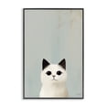 thumbnail image 1 of Stupell Industries Peeking White Kitten Animals & Insects Painting Black Framed Art Print Wall Art, 20 x 30, 1 of 10