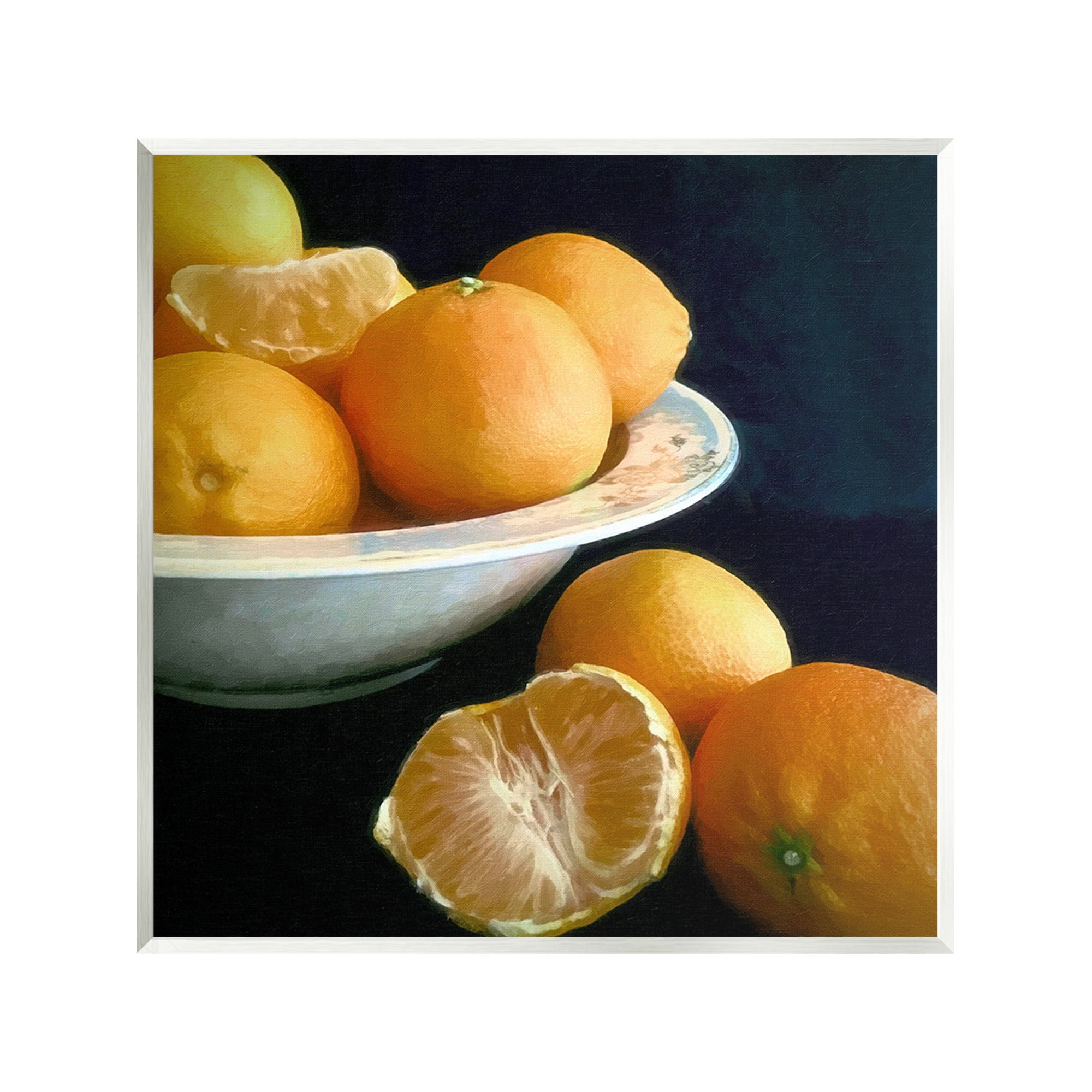 Stupell Industries Peeled Oranges Still Life Food & Beverage Painting Unframed Art Print Wall Art, 12 x 12