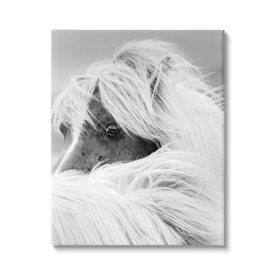 Stupell Industries Peering Horse Eyes Animals & Insects Photography Gallery Wrapped Canvas Art Print Wall Art, 16 x 20