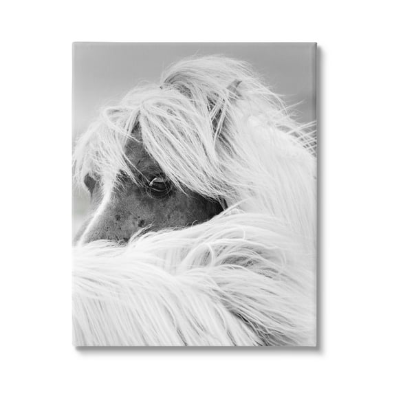 Stupell Industries Peering Horse Eyes Animals & Insects Photography Gallery Wrapped Canvas Art Print Wall Art, 30 x 40