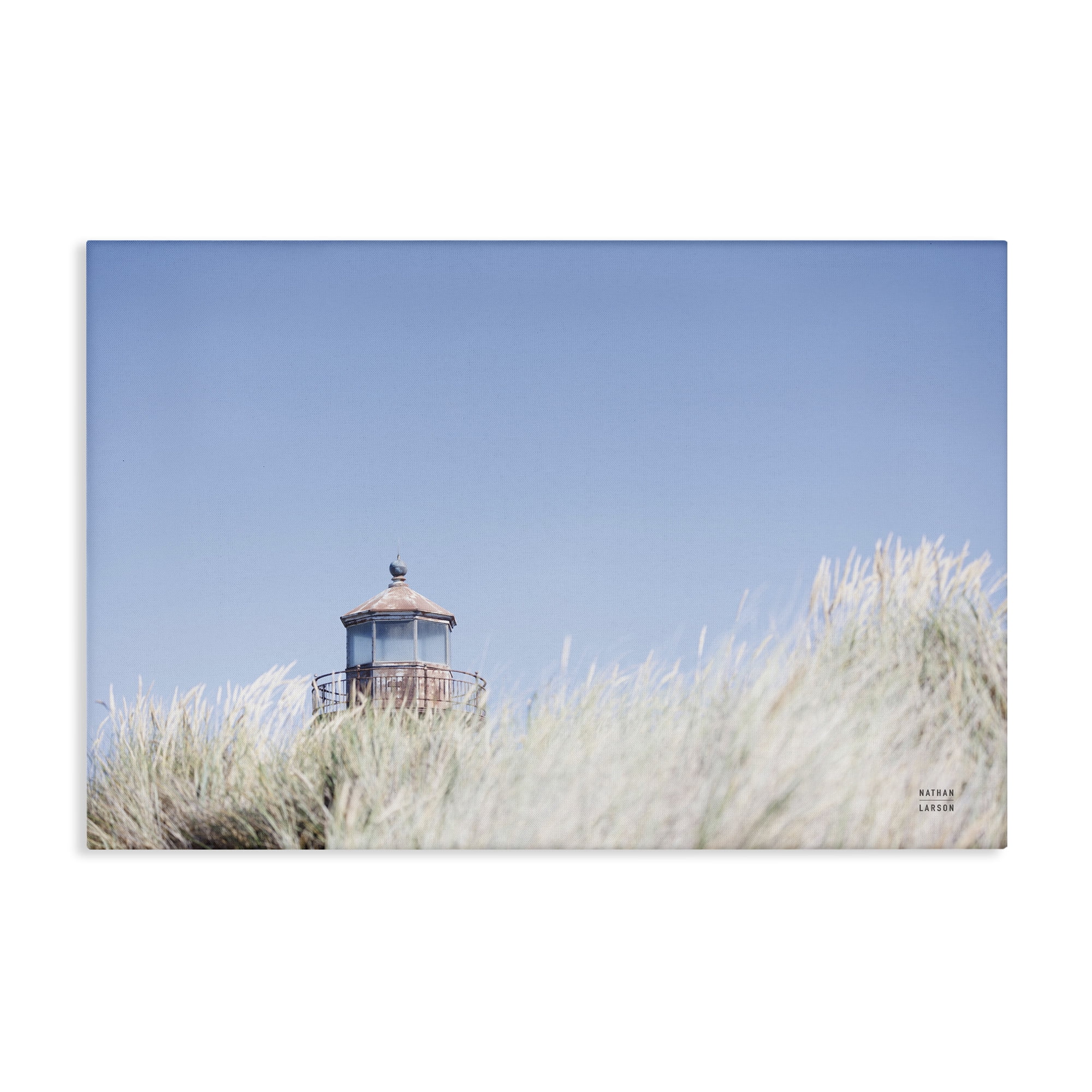 Stupell Industries Peering Over Lighthouse Landscape Photography Gallery Wrapped Canvas Art Print Wall Art, 45 x 30