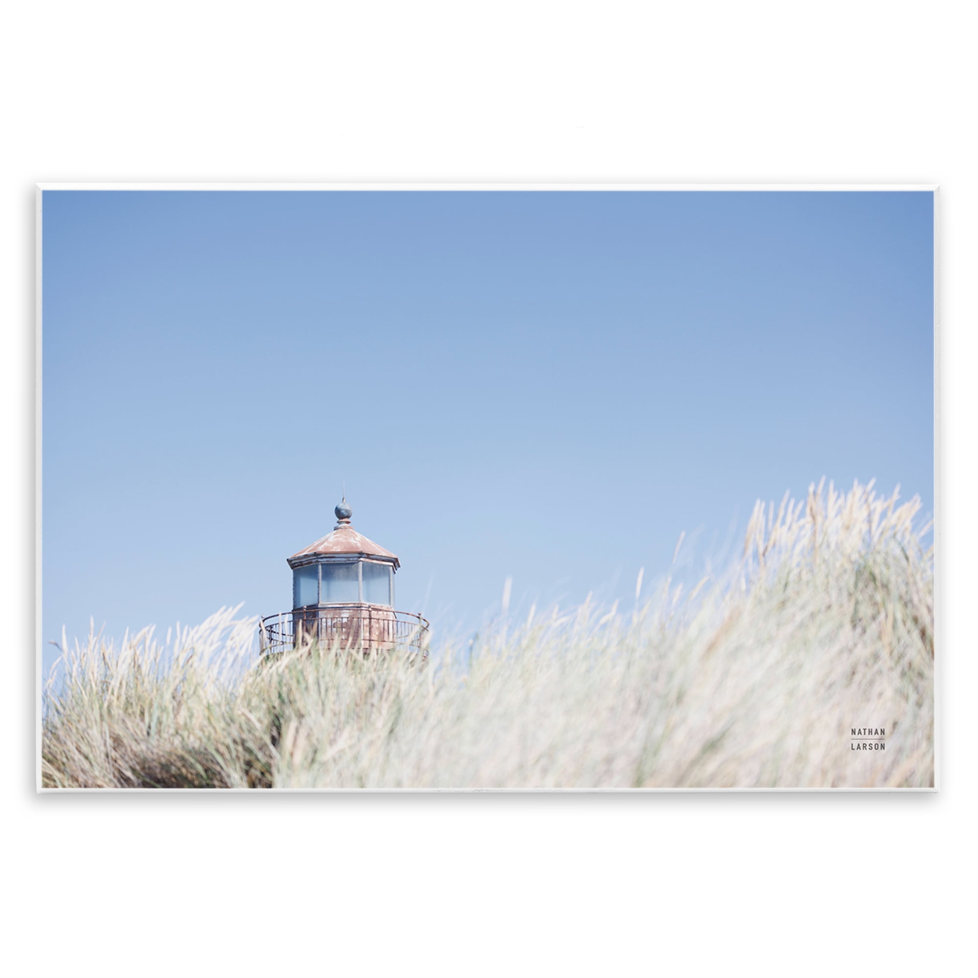 Stupell Industries Peering Over Lighthouse Landscape Photography Unframed Art Print Wall Art, 19 x 13
