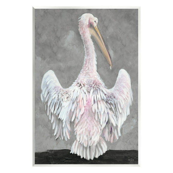 Stupell Industries Pelican Flapping Wings Animals & Insects Painting Unframed Art Print Wall Art, 10 x 15