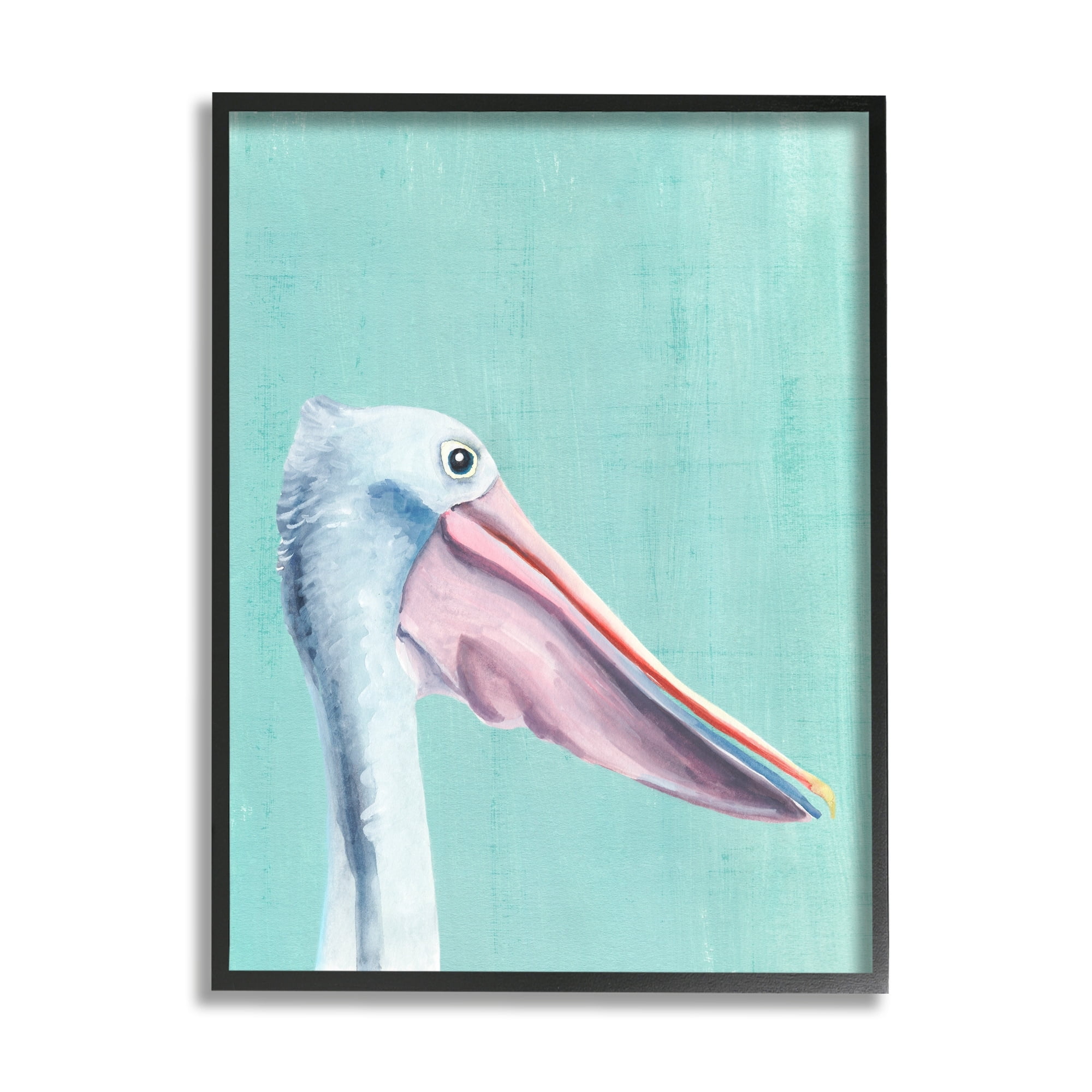 Stupell Industries Pelican Head Detailed Sunny Pastel Portrait,24 x 30, Design by Annie Warren