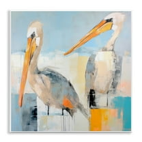 Stupell Industries Pelicans Abstract Pattern Animals & Insects Painting Unframed Art Print Wall Art, 12 x 12