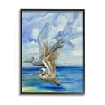 thumbnail image 1 of Stupell Industries Pelicans Trio Over Ocean Shore Painting Black Framed Art Print Wall Art, Design by Paul Brent, 1 of 7