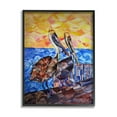 thumbnail image 1 of Stupell Industries Pelicans on Dock Painting Animals & Insects Painting Black Framed Art Print Wall Art, 11 x 14, 1 of 9