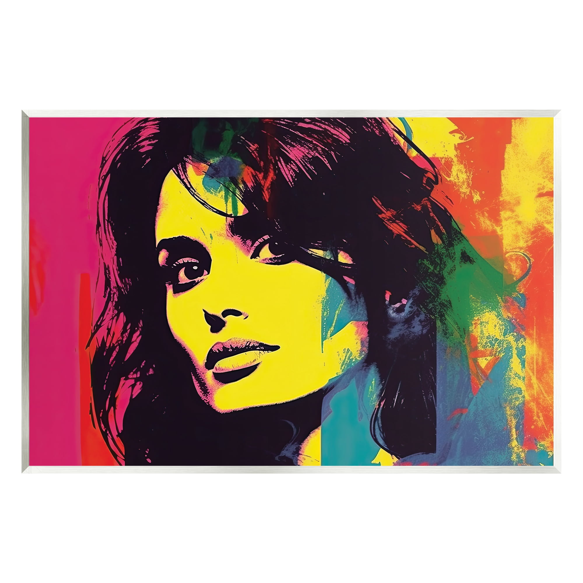 Stupell Industries Penelope Cruz Portrait Abstract Painting Unframed Art Print Wall Art, 19 x 13