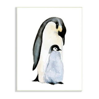Emperor and Empress “ penguins painting on heart shaped canvas board. $15