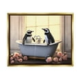 thumbnail image 1 of Stupell Industries Penguins Bathing in Tub Animals & Insects Painting Gold Floater Framed Canvas Art Print Wall Art, 31 x 25, 1 of 10