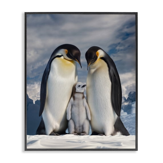Stupell Industries Contemporary Penguins In The Wild Black Framed Giclee Art, 11 x 14, by Scott Stulberg