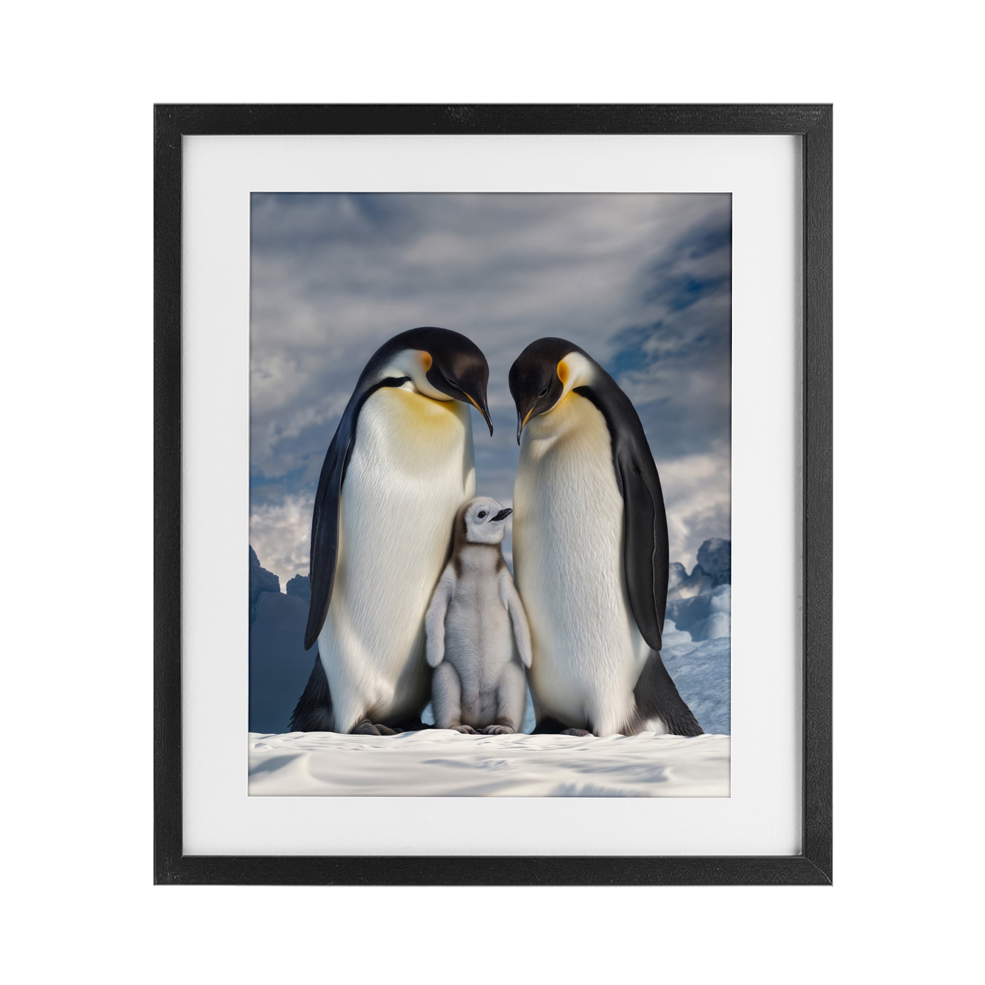 Stupell Industries Penguins In The Wild Black Framed Print Under Glass, design by Scott Stulberg