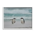 thumbnail image 1 of Stupell Industries Penguins on Arctic Beach Animals & Insects Photography White Framed Art Print Wall Art, 20 x 16, 1 of 9