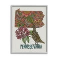 thumbnail image 1 of Stupell Industries Pennsylvania Patterned State Graphic Art Gray Framed Art Print Wall Art, Design by Valentina Harper, 1 of 7