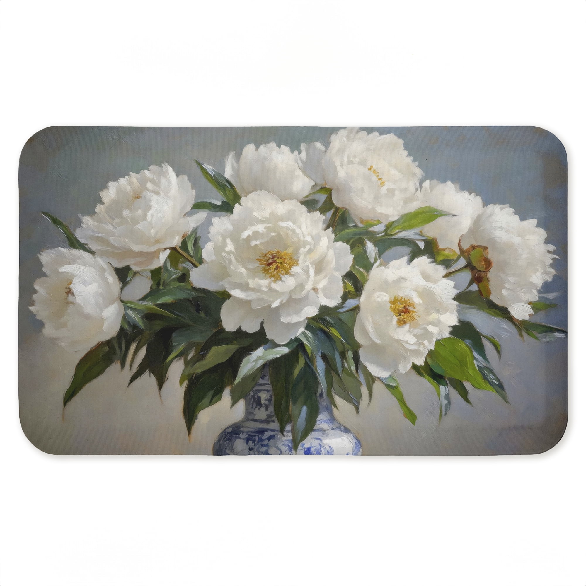 Stupell Industries Peonies In Full Bloom Printed Anti-Fatigue Floor Mat, design by Petals Prints Design