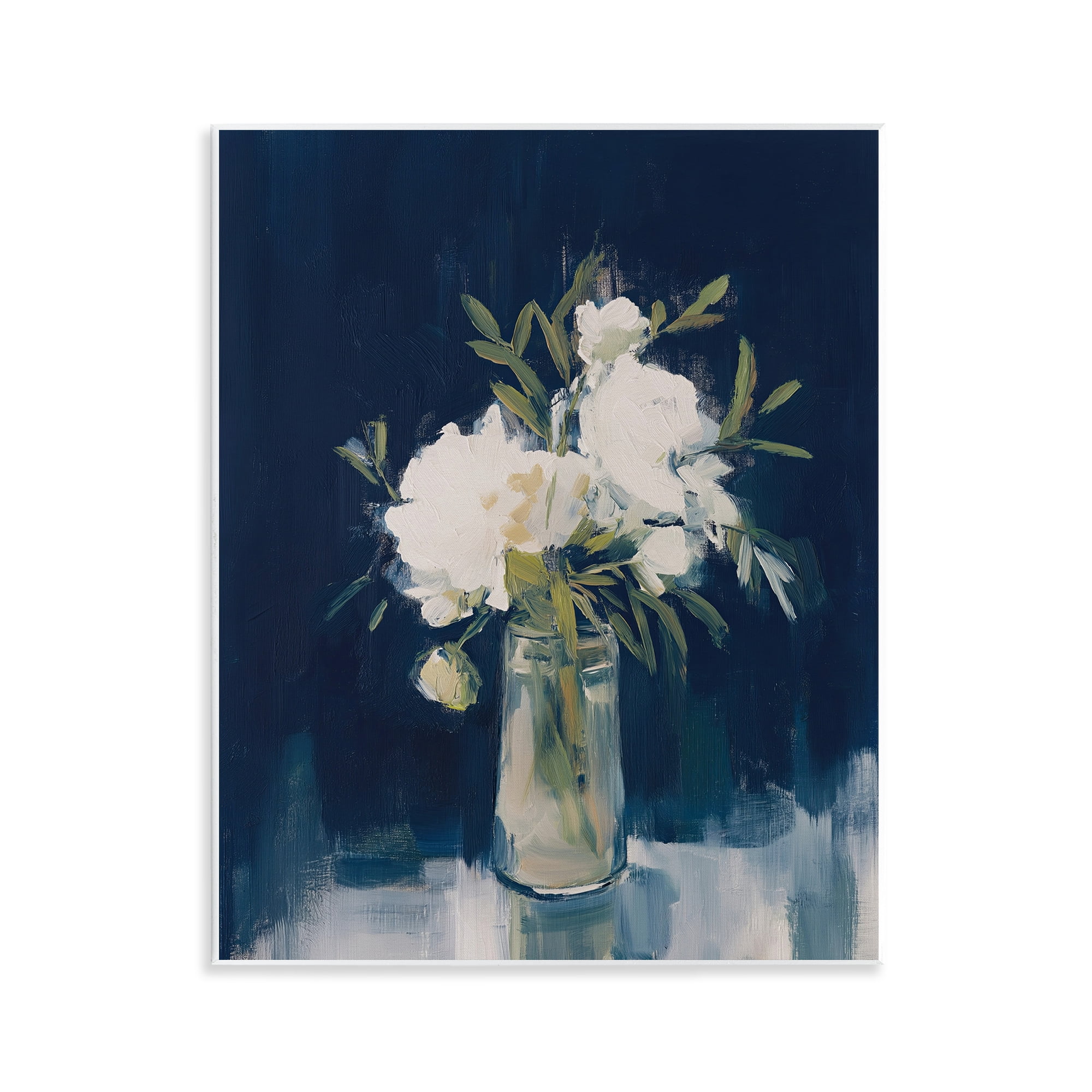Stupell Industries Peonies On Blue Mirage Wall Plaque Art, design by Svetlana Aleynikova